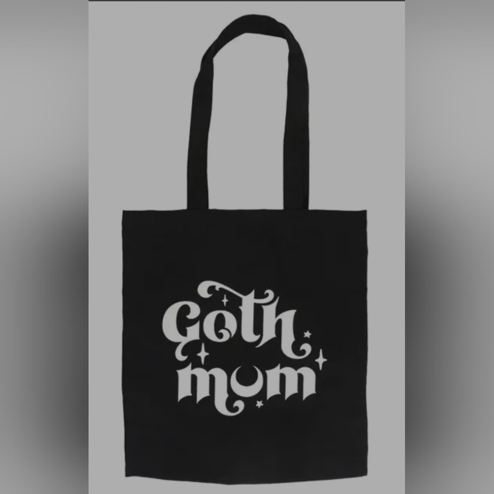 Black Tote Bag- Goth Mom